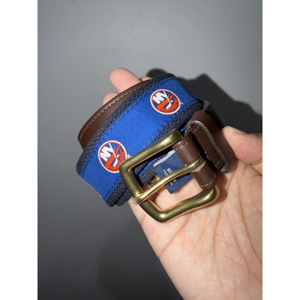 New York NY Islanders Vineyard Vines NHL Canvas Belt Sizes 38